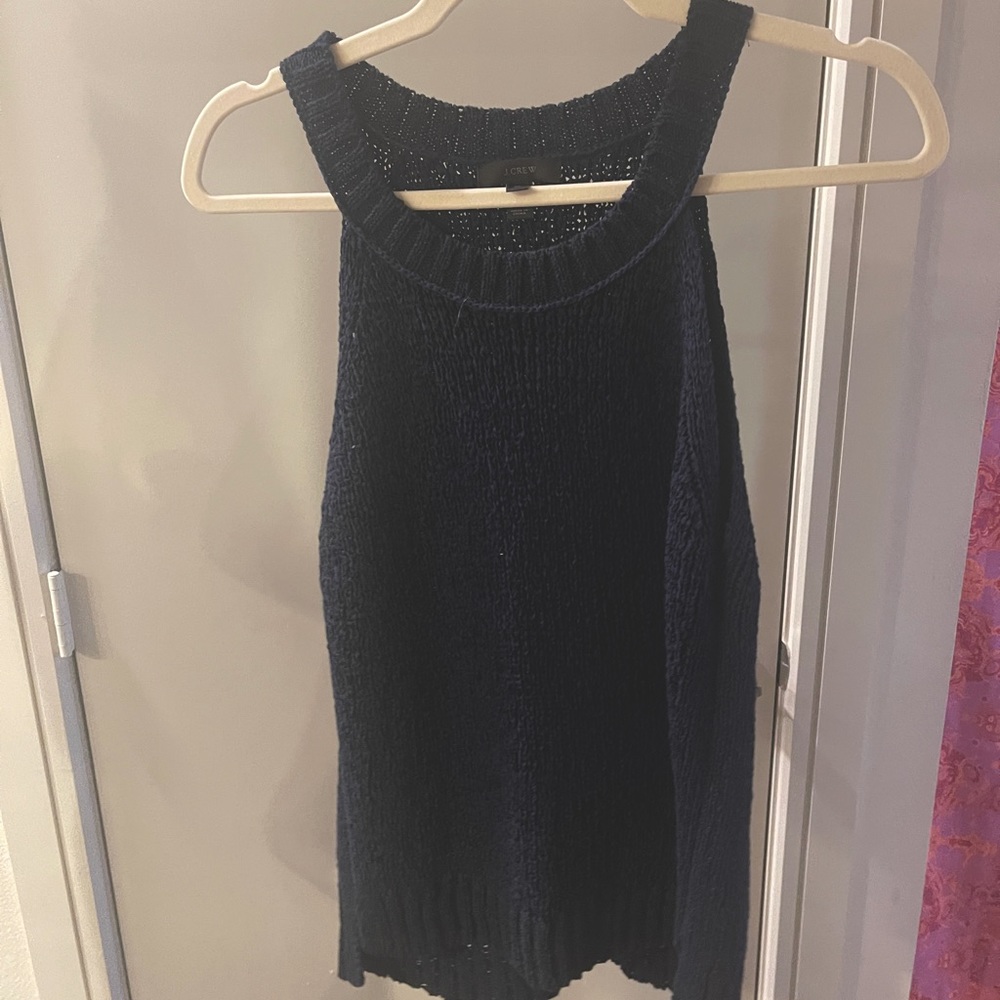 J CREW Navy Knit Top
